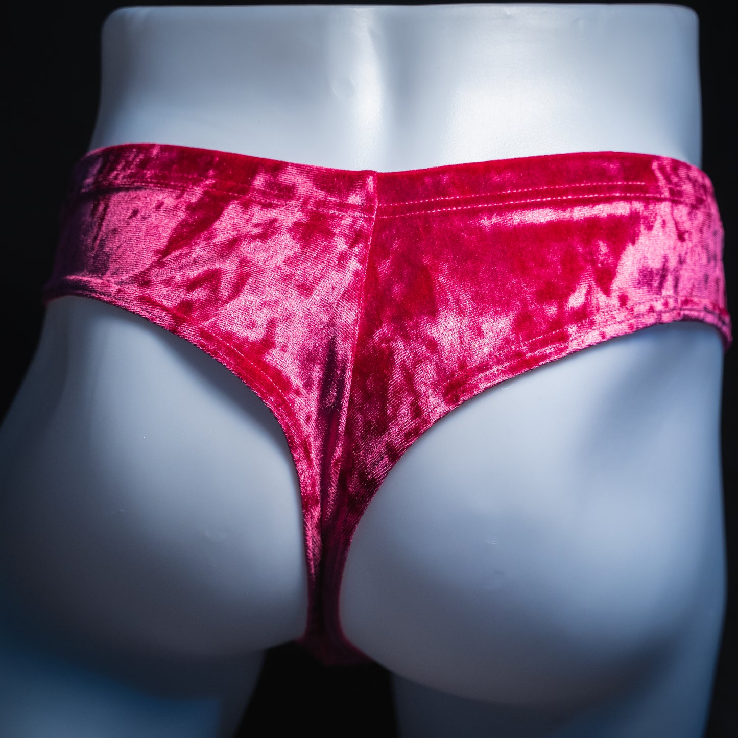 Mens Pink Velvet Thong Bundle 2 Pack