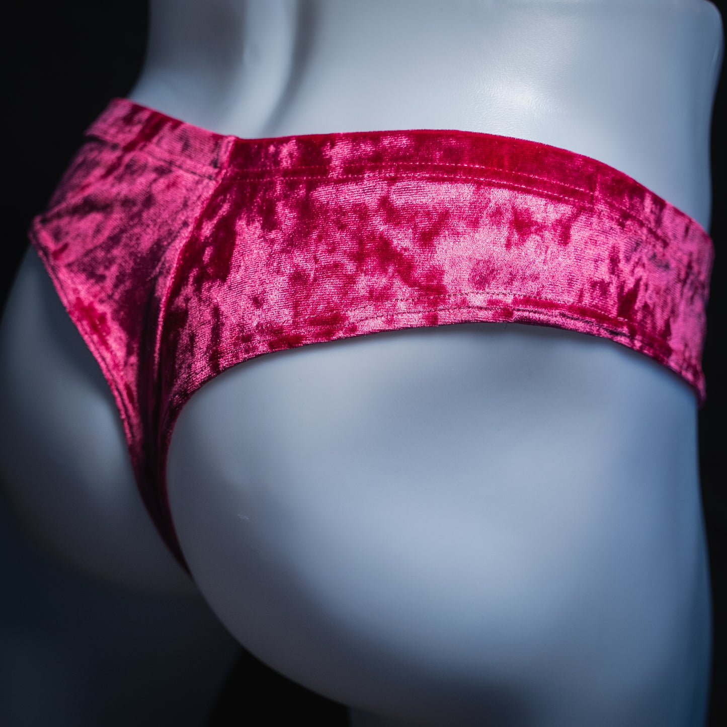 Mens Pink Velvet Thong Bundle 2 Pack