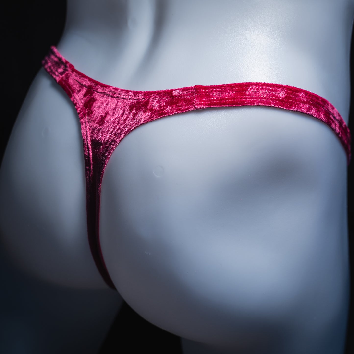 Mens Pink Velvet Thong Bundle 2 Pack