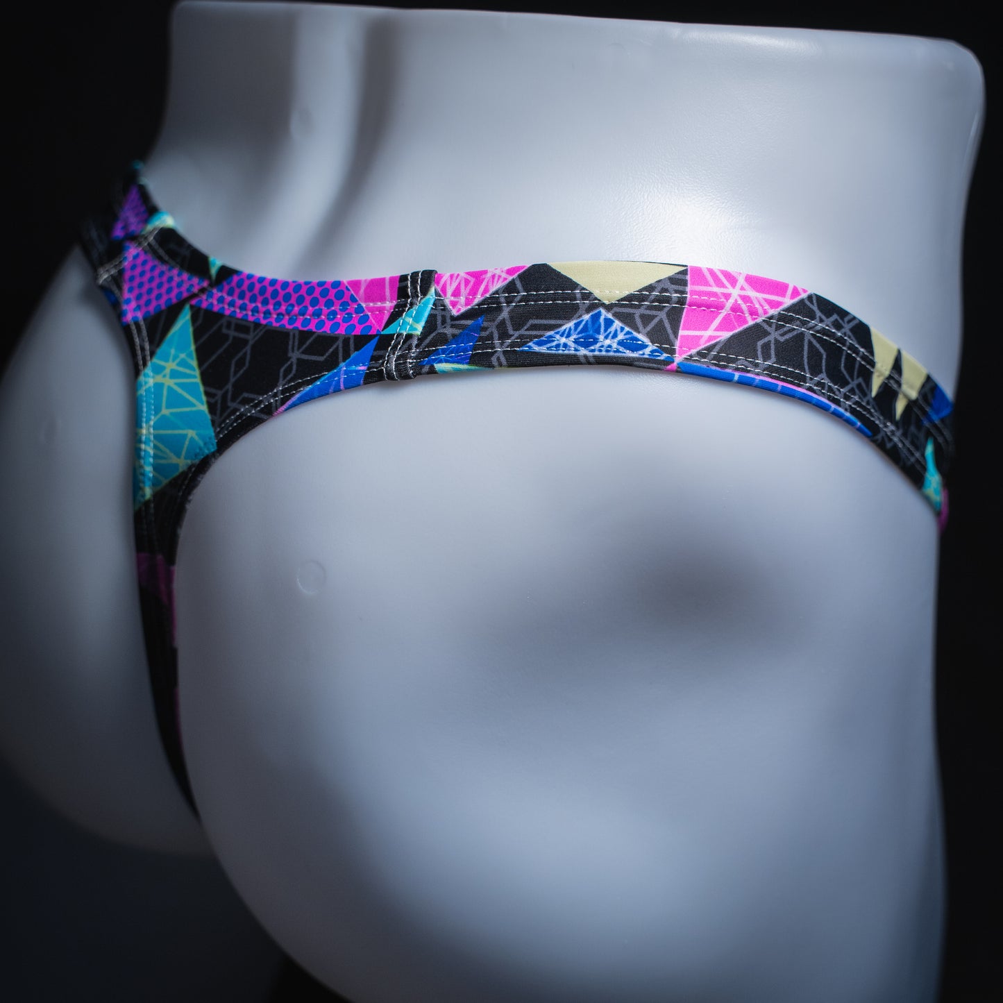 Mens Robust Cut Bright Geometric Shapes
