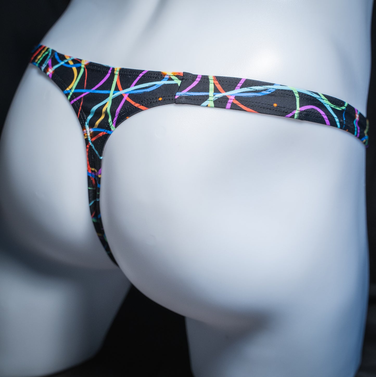 Just Mens Thongs Underwear - Colorful Lines