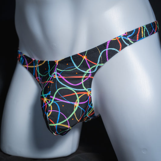 Just Mens Thongs Underwear - Colorful Lines