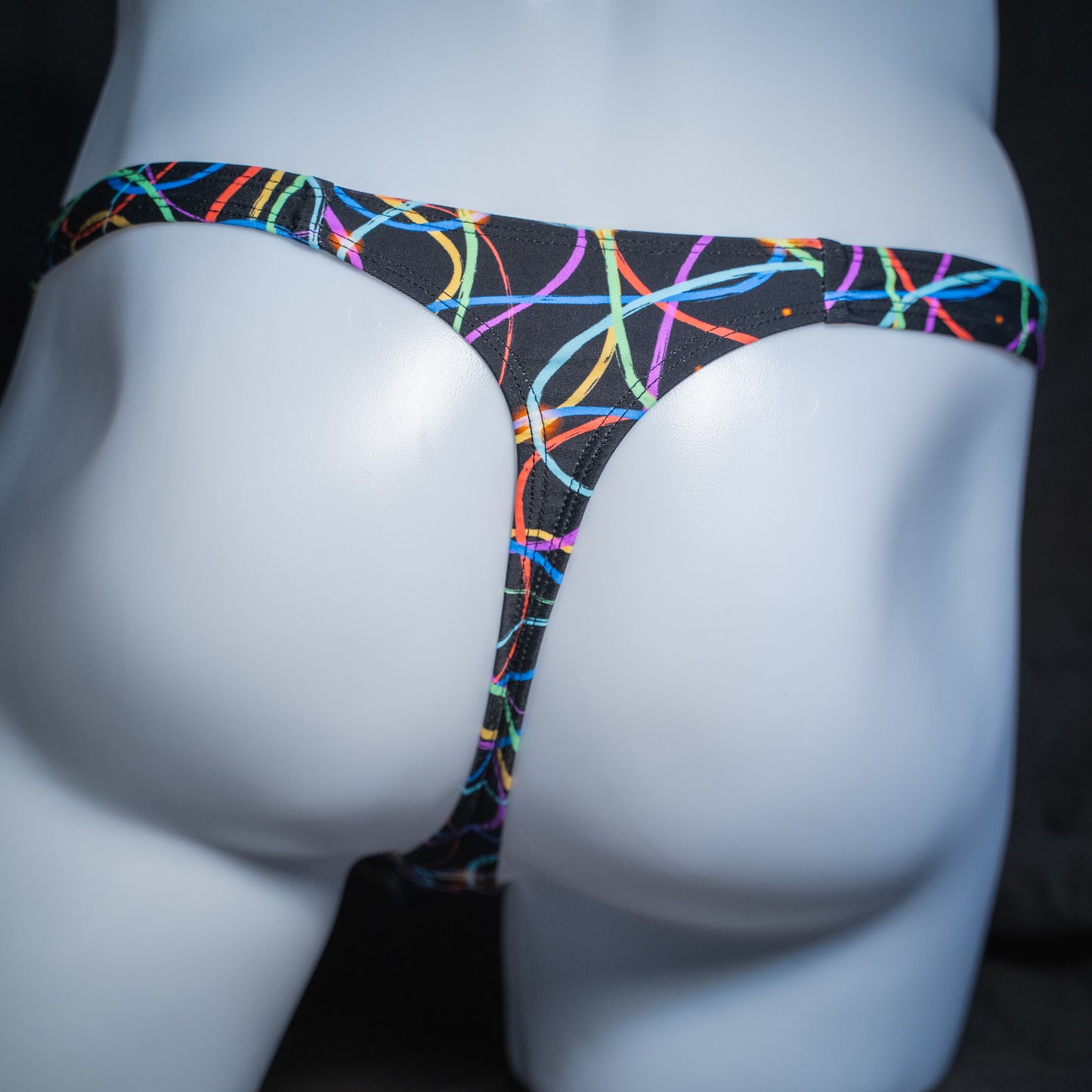 Just Mens Thongs Underwear - Colorful Lines