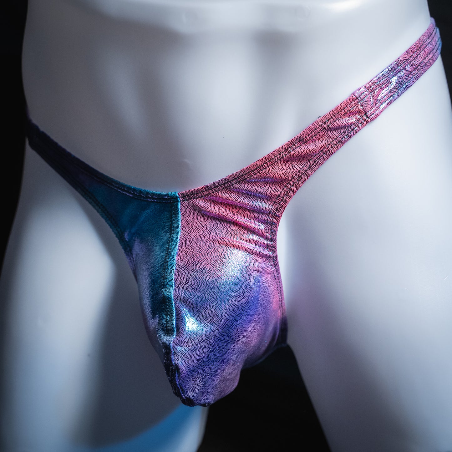 Mens Metallic Cotton Candy Thong Underwear