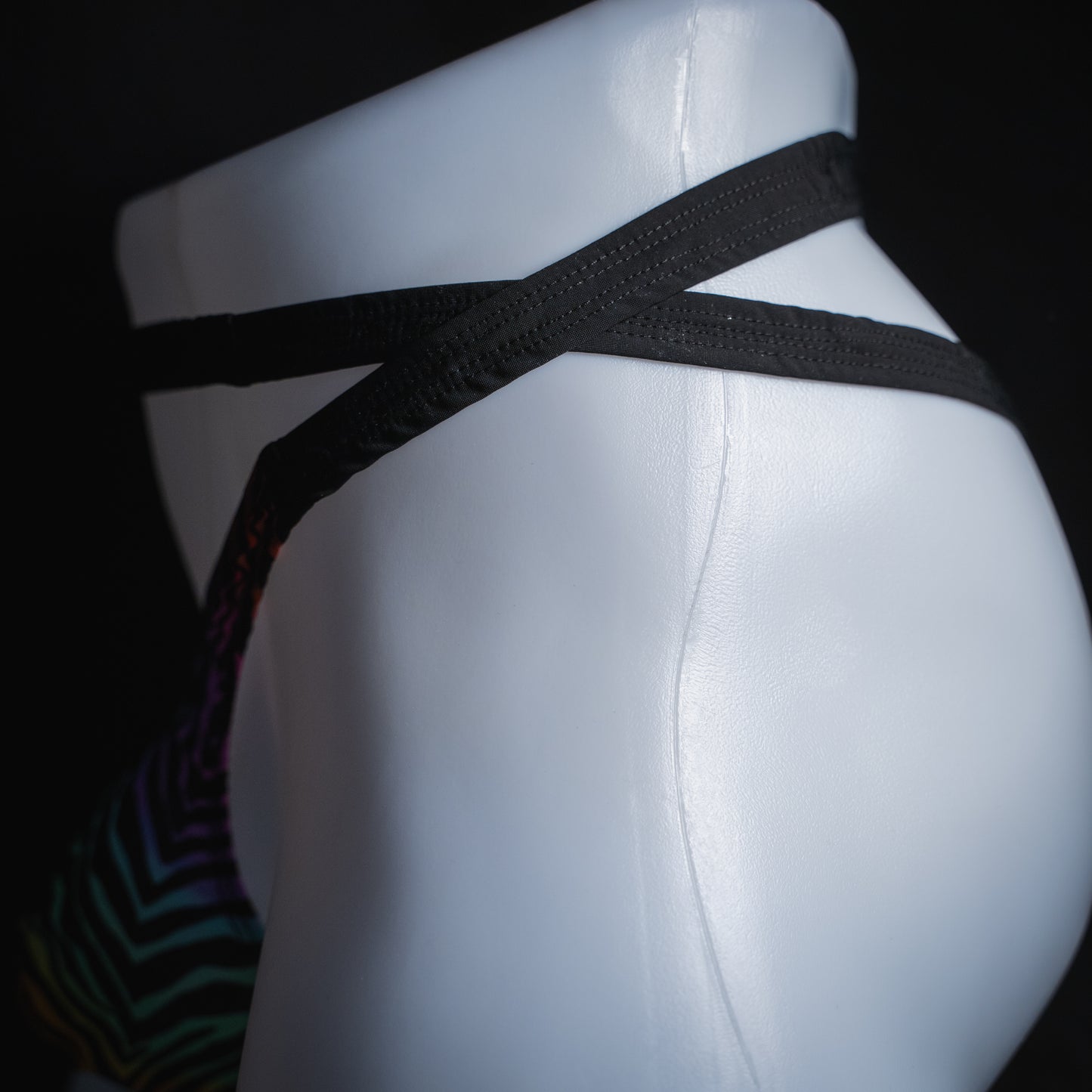 Mens Rainbow Zebra Wrap Around Thong