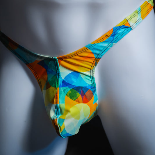 Mens Colorful Light Orb Thong Underwear