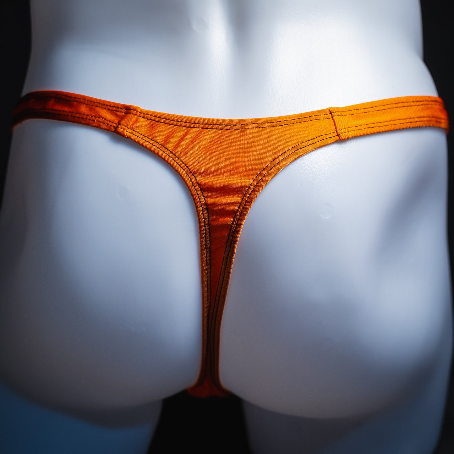 Mens Halloween Orange Solid Thong Underwear
