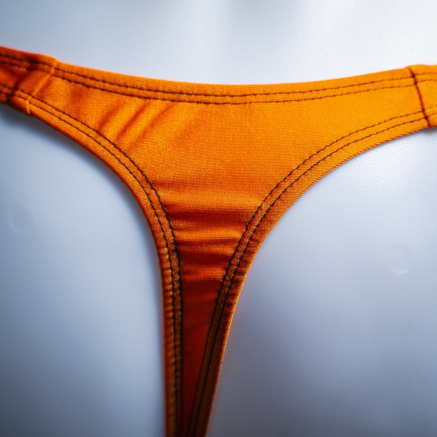 Mens Halloween Orange Solid Thong Underwear
