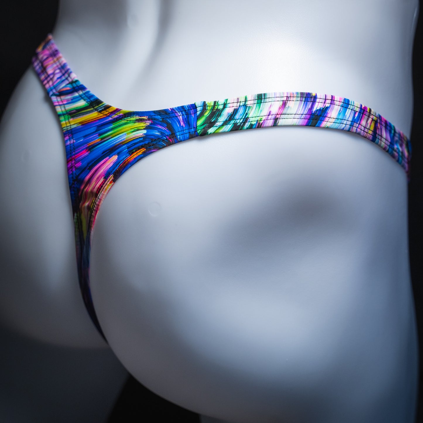 Just Mens Thongs Underwear - Colorful Light Trails