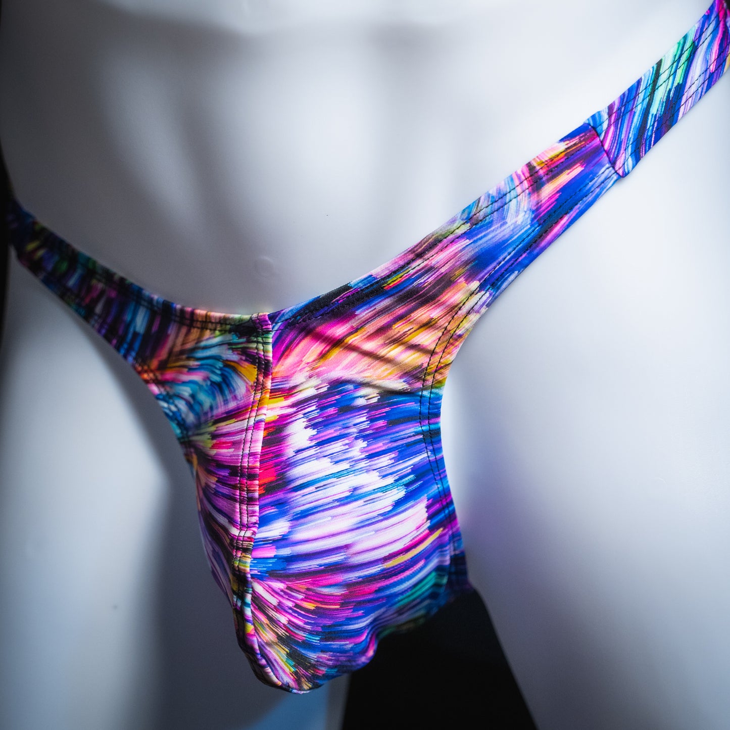 Just Mens Thongs Underwear - Colorful Light Trails