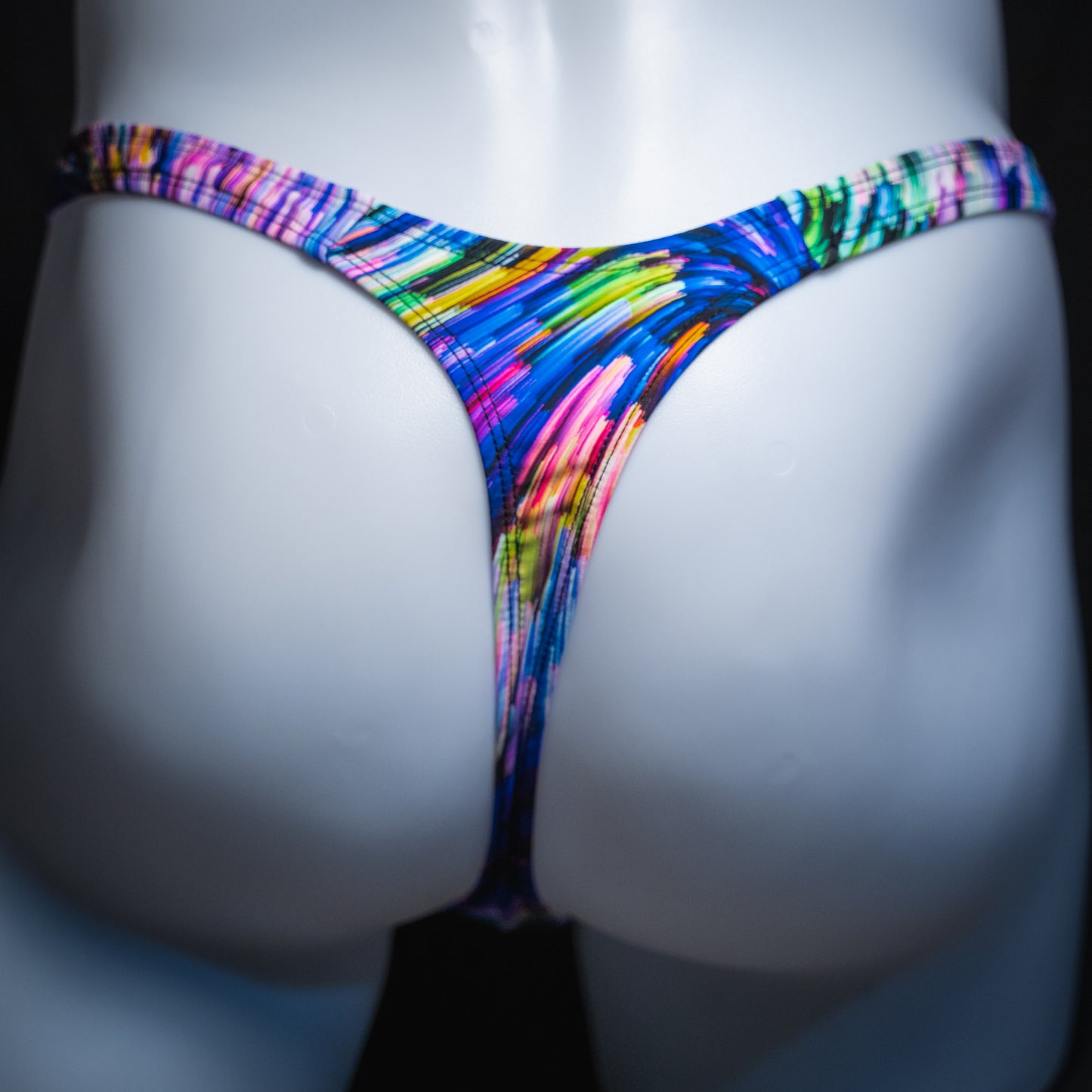 Just Mens Thongs Underwear - Colorful Light Trails