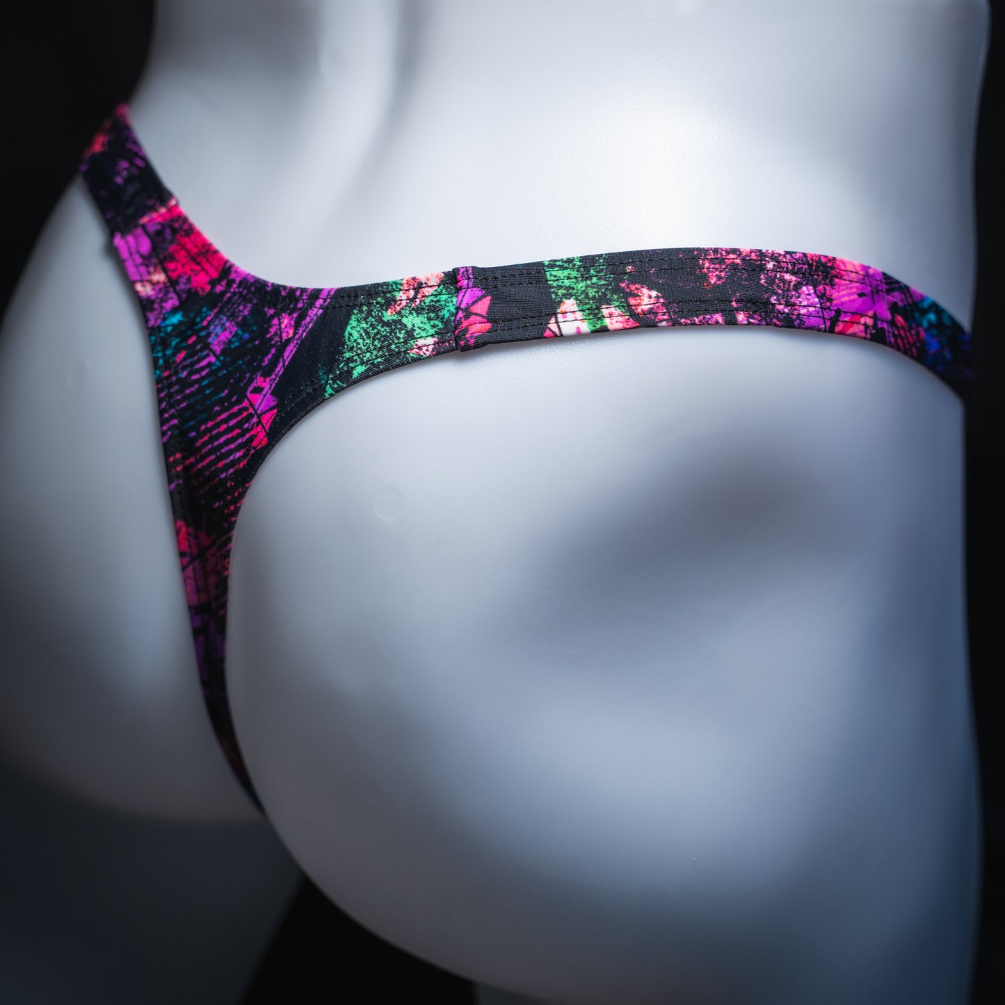 Just Mens Thongs Underwear - Abstract Pink Shapes