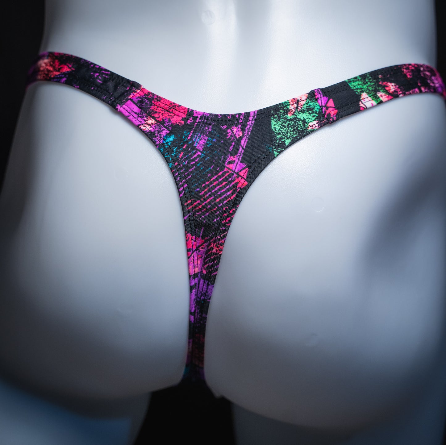 Just Mens Thongs Underwear - Abstract Pink Shapes