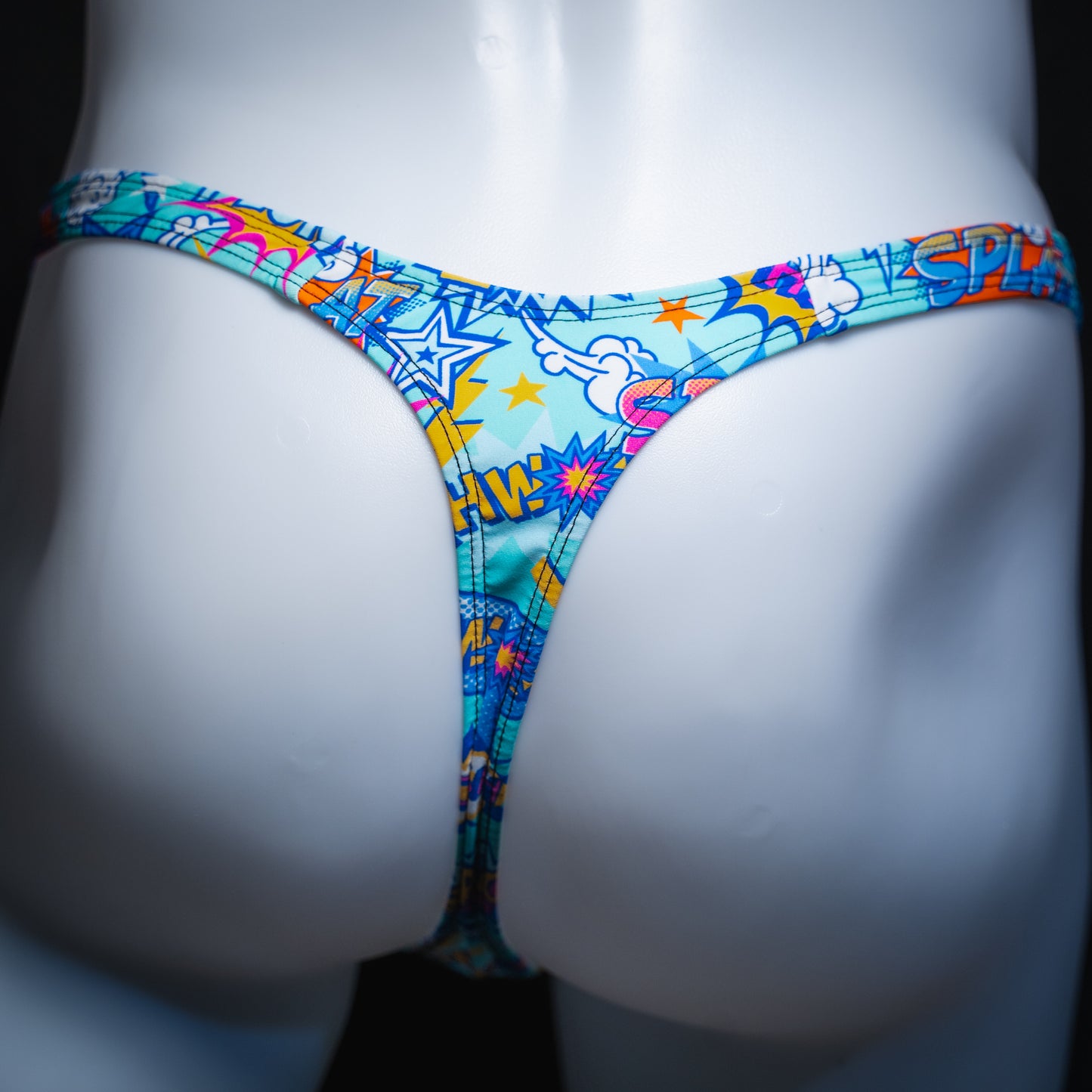 Just Mens Thongs Underwear - Comic Book Words