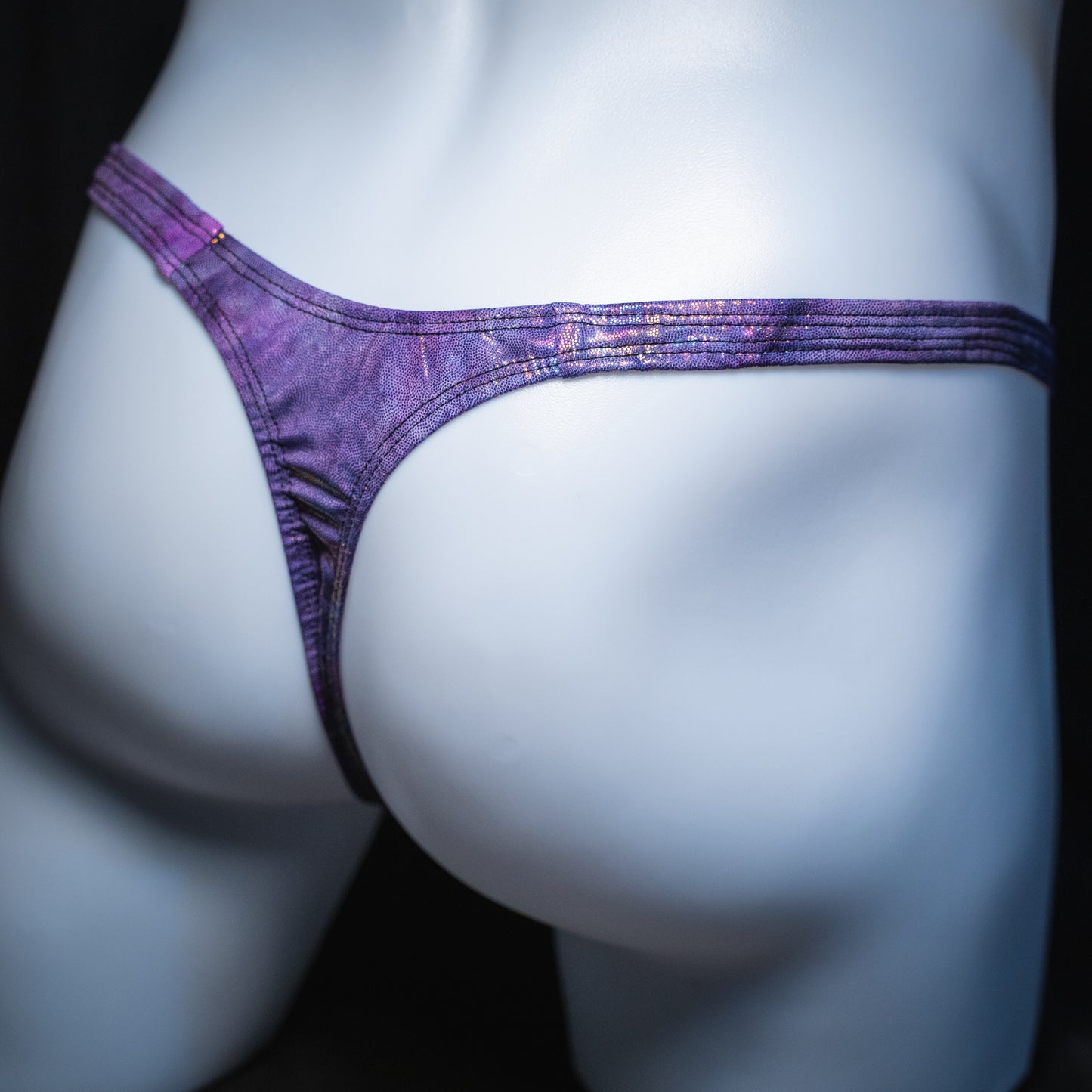 Just Mens Thongs Underwear - Metallic Purple