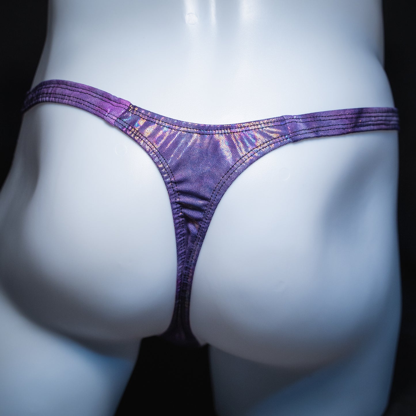 Just Mens Thongs Underwear - Metallic Purple