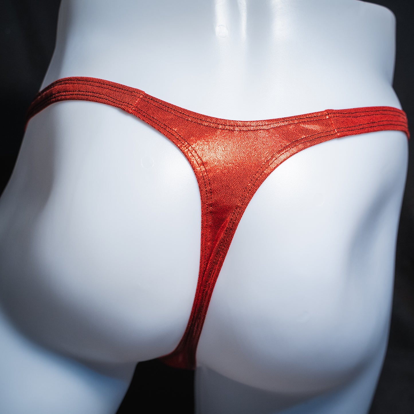 Just Mens Thongs Underwear - Metallic Red